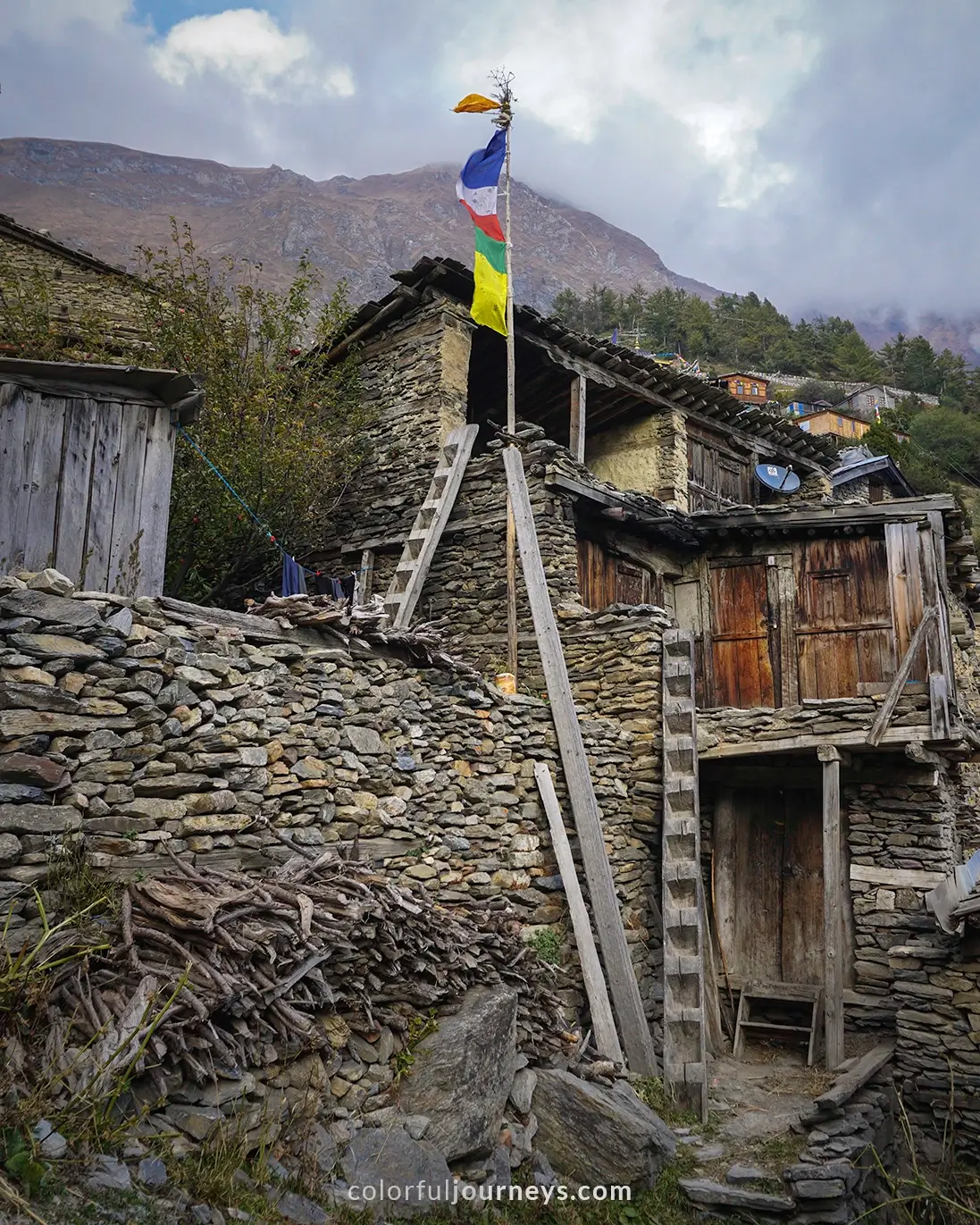 Stone houses in Nepal