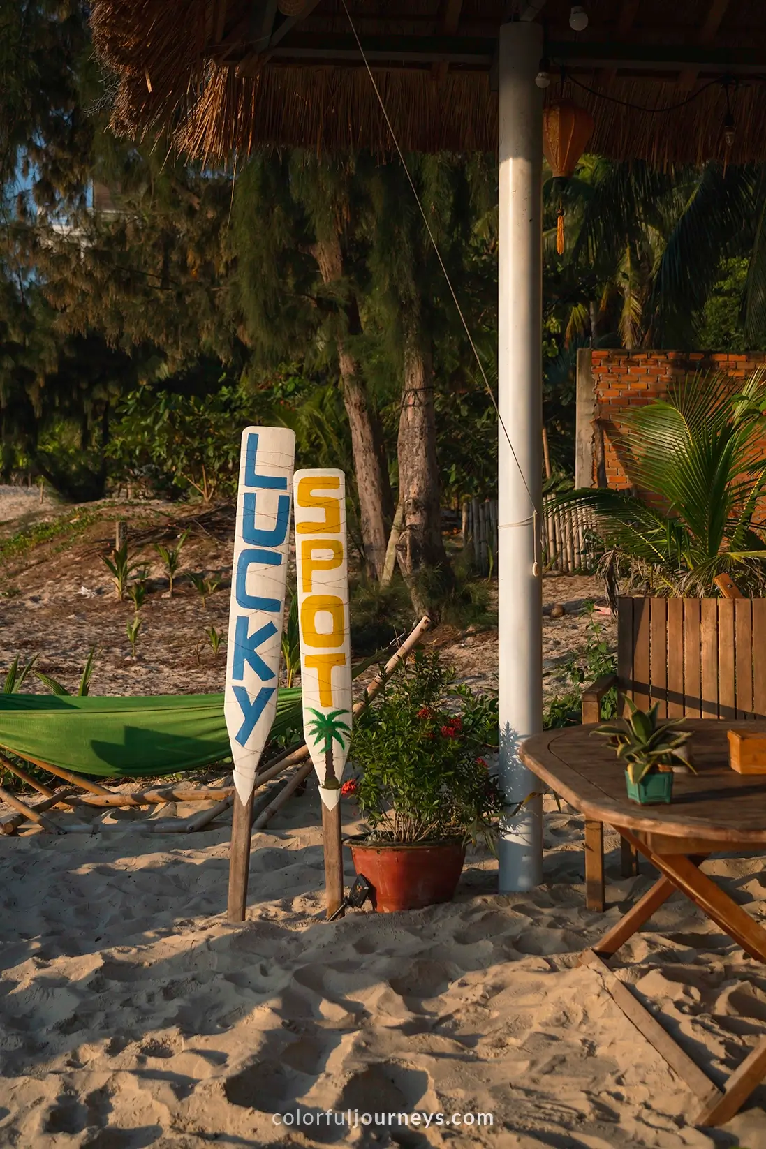 Lucky Spot hotel at Tu Nham beach in Vietnam