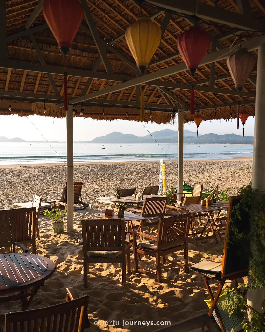 A gazebo at Tu Nham beach in Vietnam