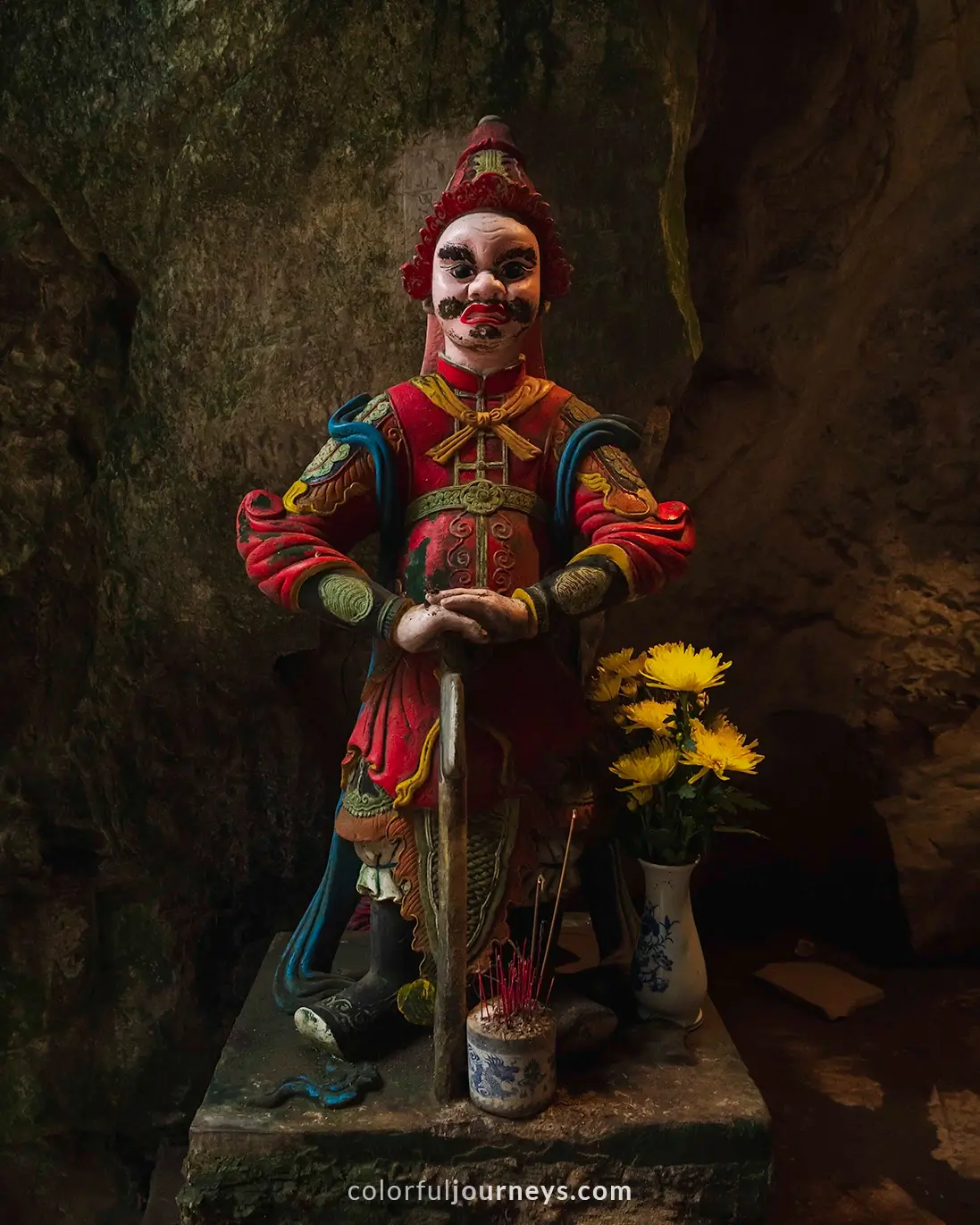 A statue at the Marble Mountains in Da Nang, Vietnam