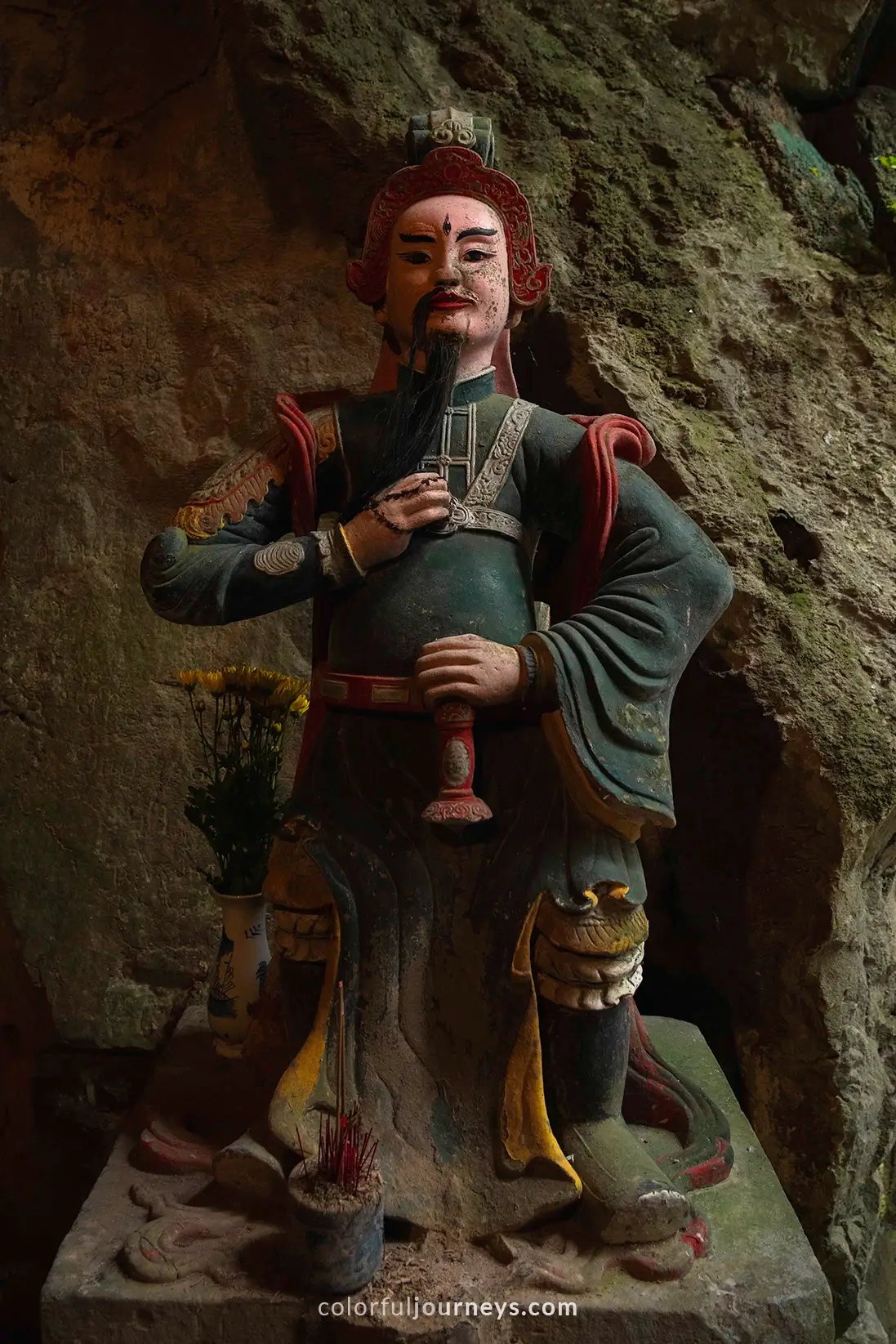 A statue at the Marble Mountains in Da Nang, Vietnam