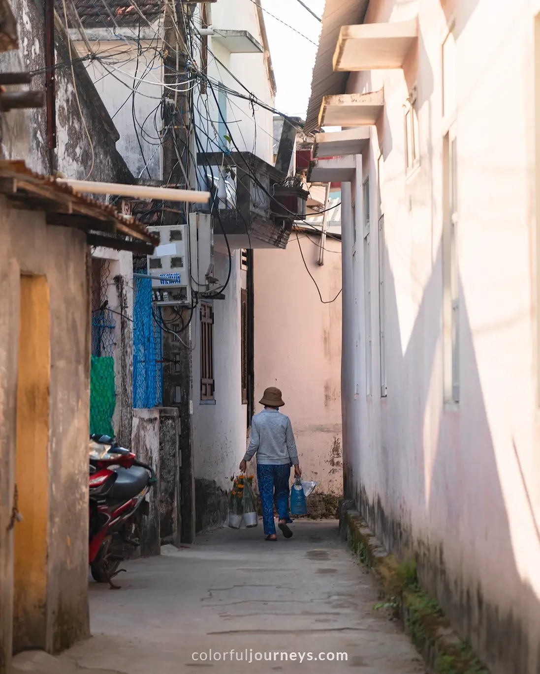 An alleyway in Nhon Hai, Vietnam