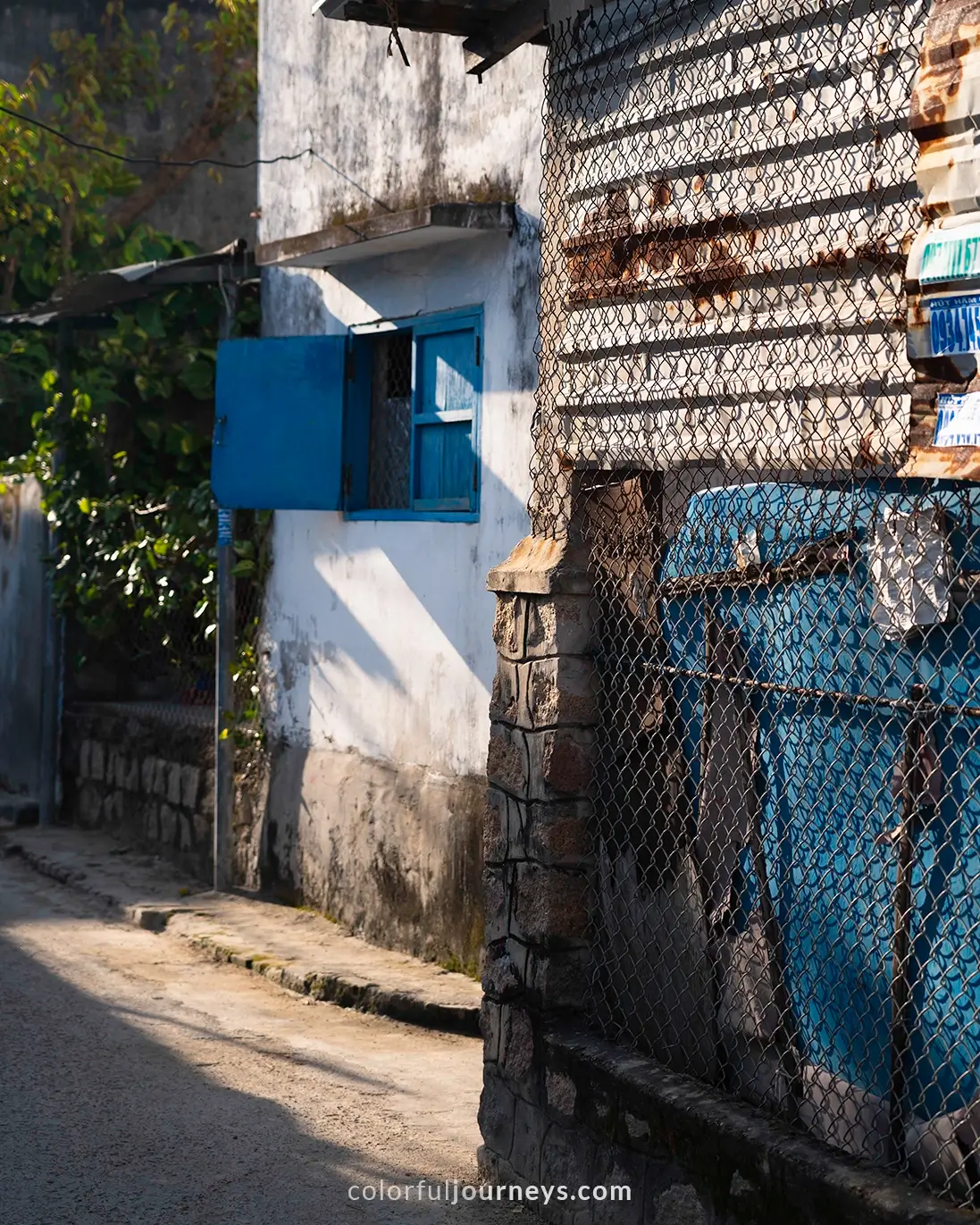 An alleyway in Nhon Hai, Vietnam