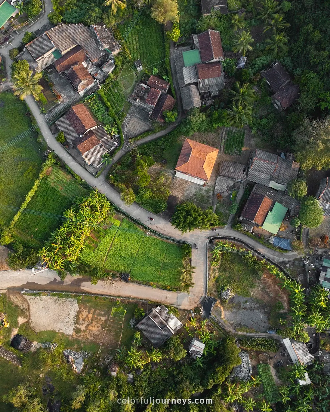 Lang Go Co in Vietnam seen from above