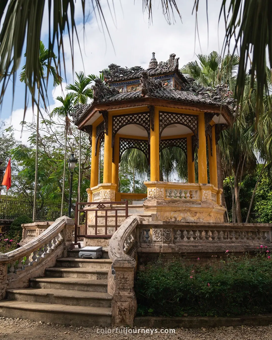 A gazebo at An Dinh Palace in Hue, Vietnam