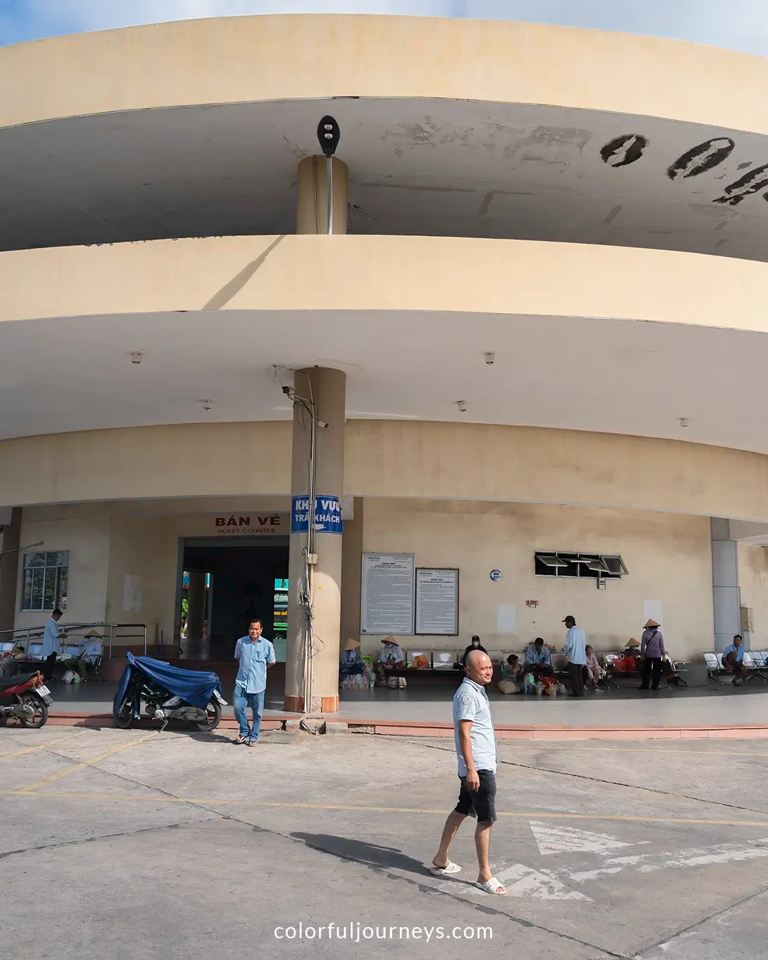 Ben Tre bus station in Vietnam
