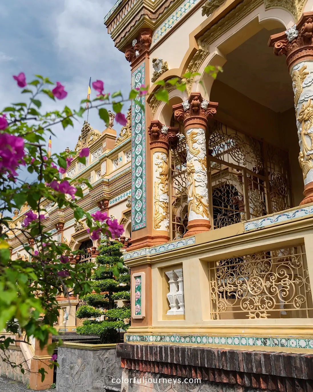 Vinh Trang Pagoda in My Tho, Vietnam