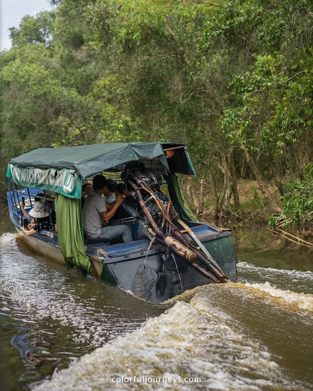 A boat in Tram Chim National Park, Vietnam