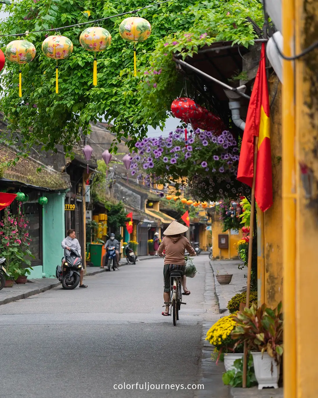 Colorful streets in Hoi An, Vietnam