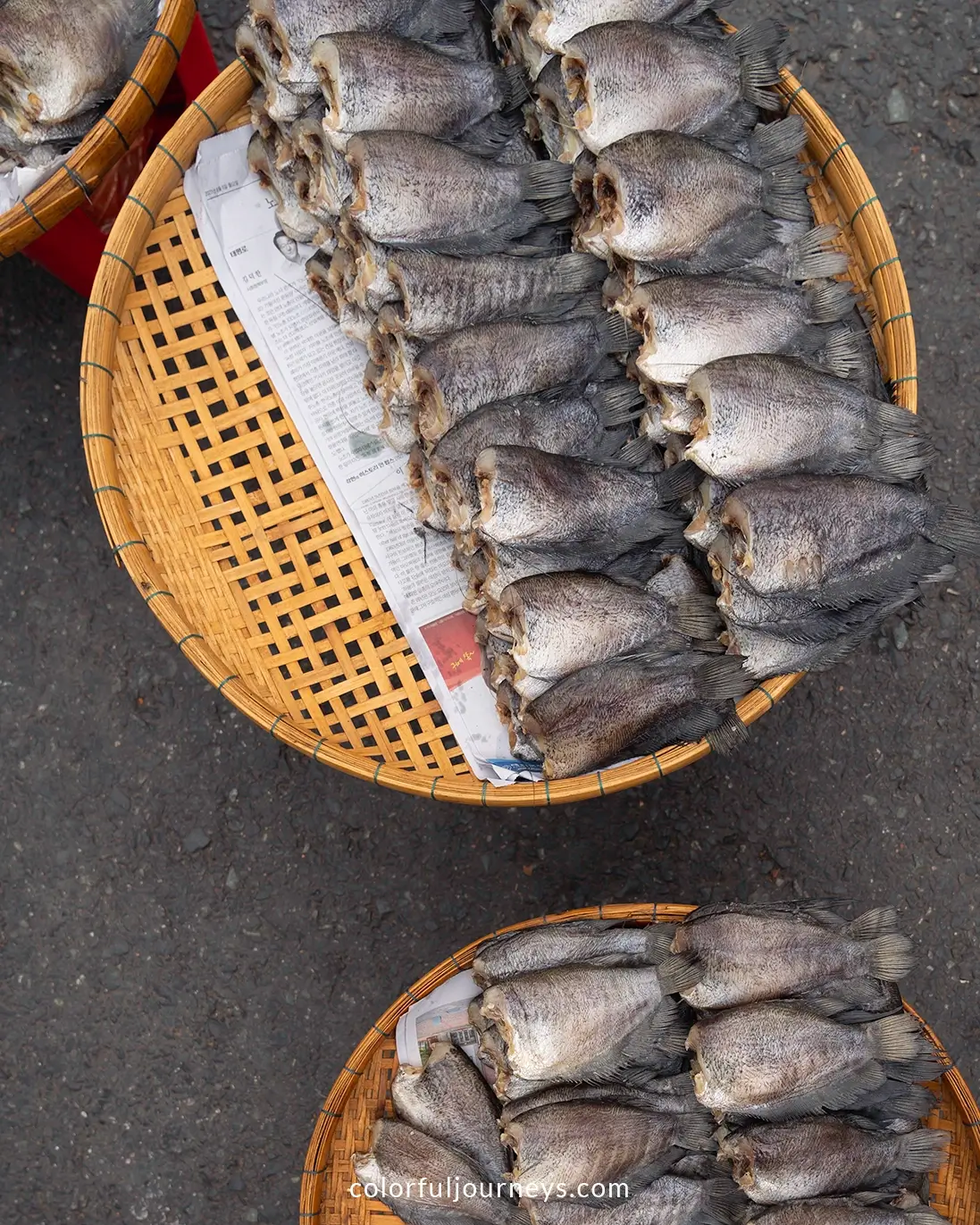 Dried fish at a market in Chau Doc, Vietnam