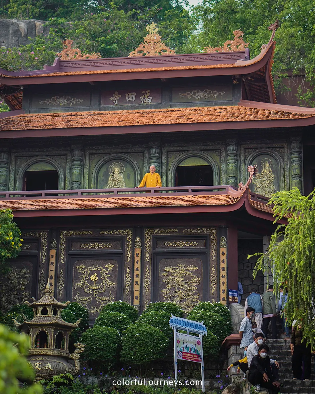 A temple on Sam Mountain in Chau Doc, Vietnam