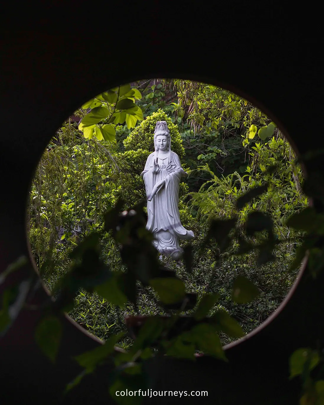 A Buddha statue on Sam Mountain in Chau Doc, Vietnam