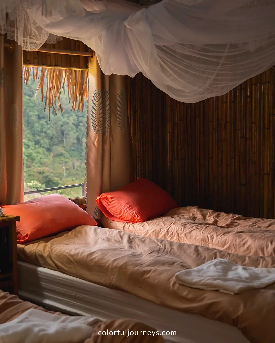 A room at a homestay in northern Vietnam