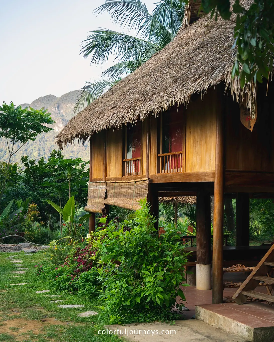 A homestay in Hieu village Pu Luong, Vietnam