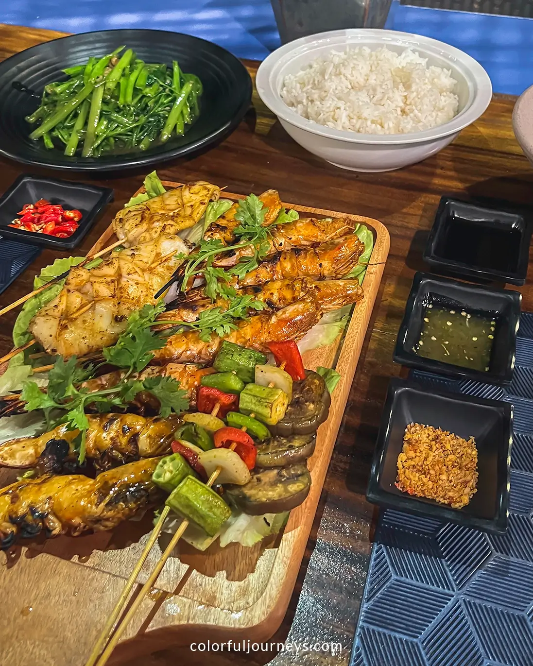 A platter of seafood on Nam Du Island, Vietnam