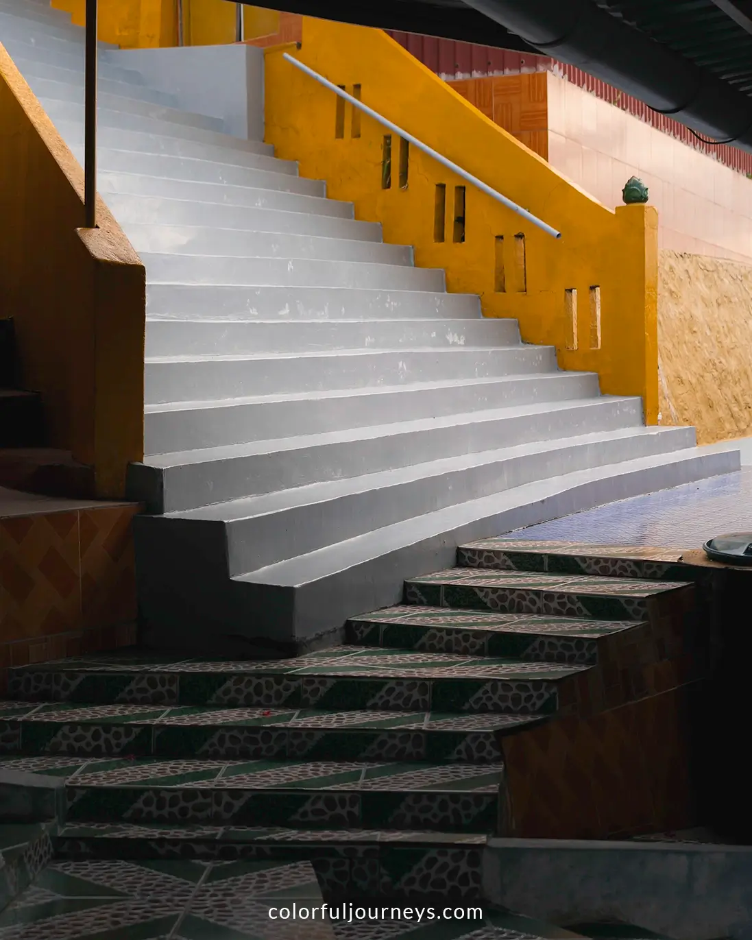 Stairs at Ngoc Tien Monastery Ha Tien, Vietnam