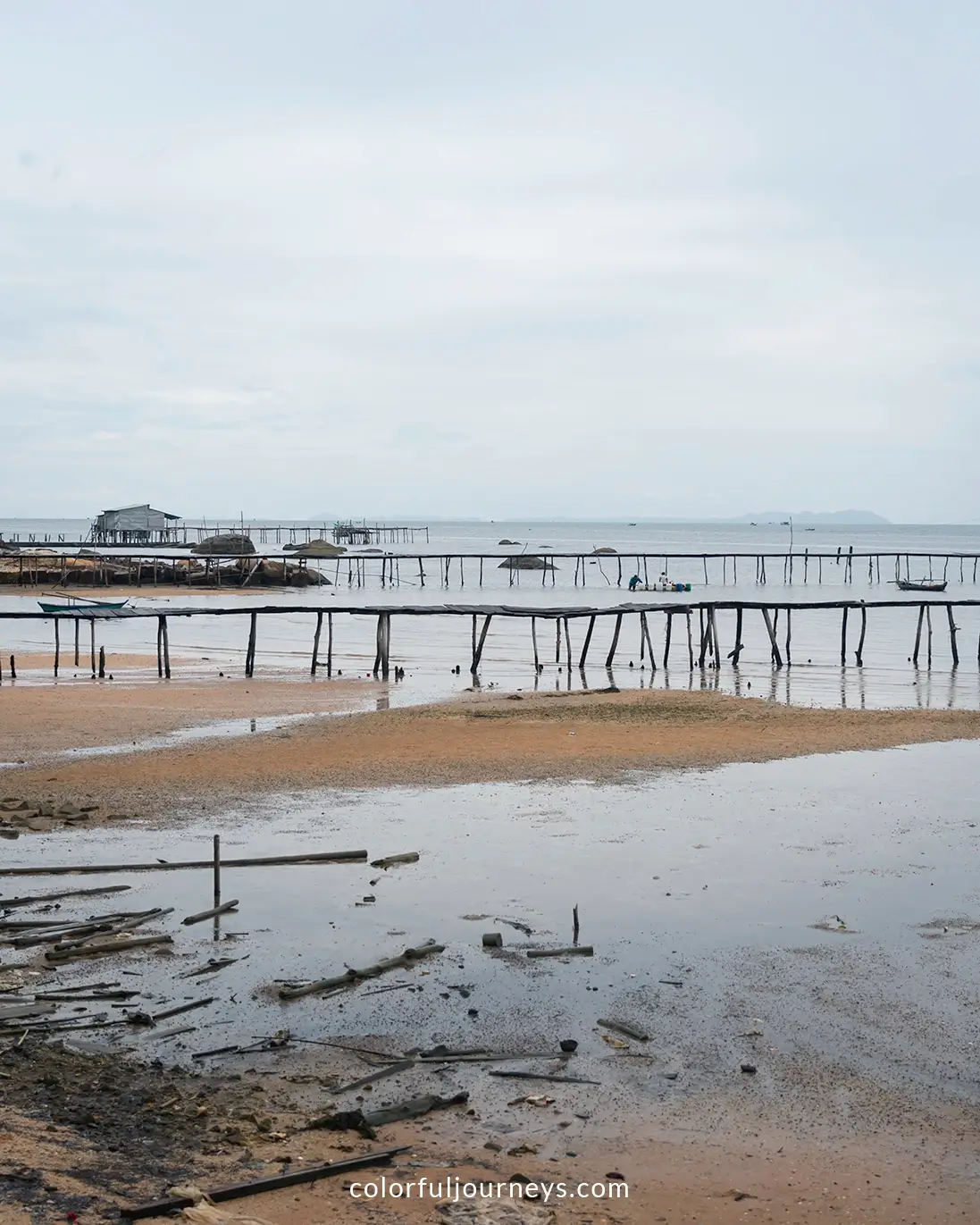 Houses on stilts on Phu Quoc Island, Vietnam
