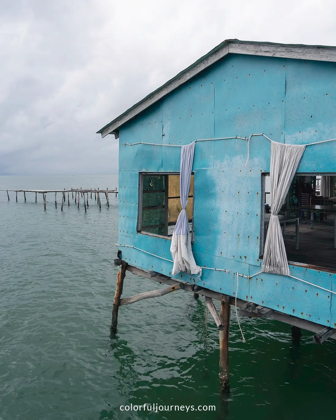 A restaurant on stilts on Phu Quoc Island, Vietnam
