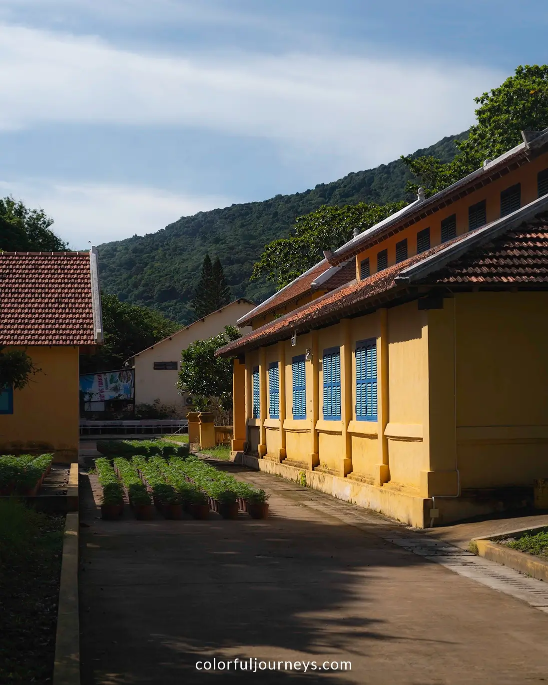 Colonial buildings on Con Dao, Vietnam