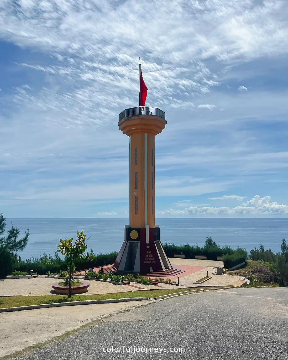 The flagpost of Ly Son Island, Vietnam