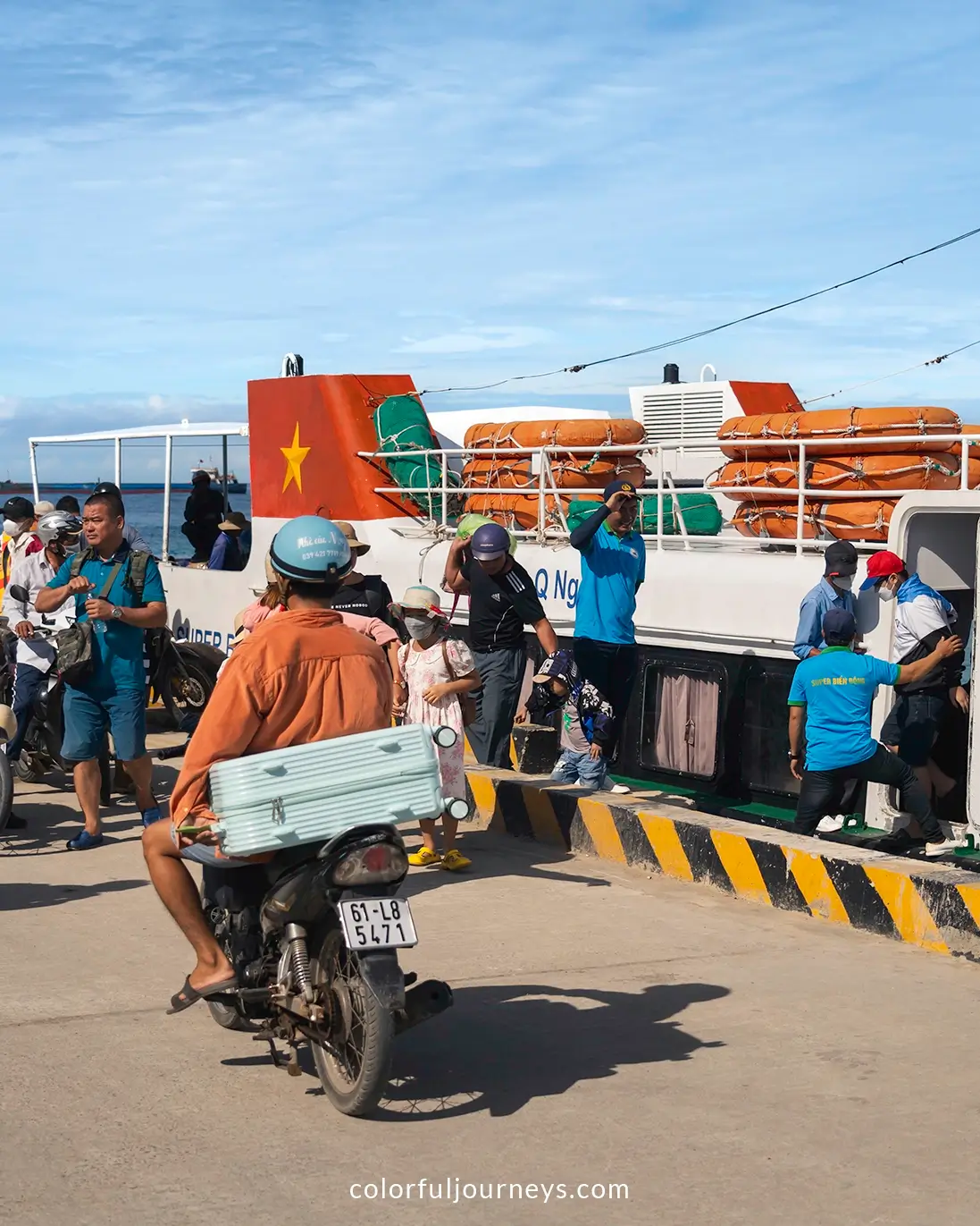 The ferry port of Ly Son Island, Vietnam