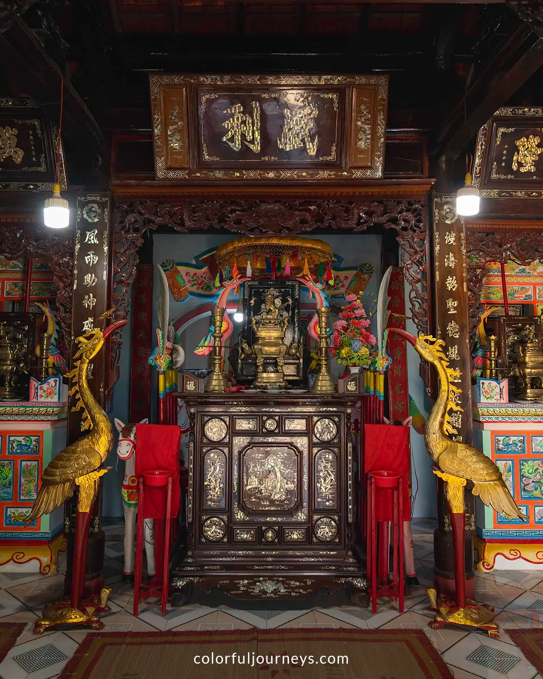 A shrine at Ly Son's whale temple, Vietnam