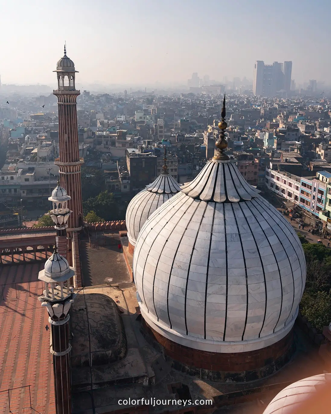 Jama Masjid in Delhi seen from above