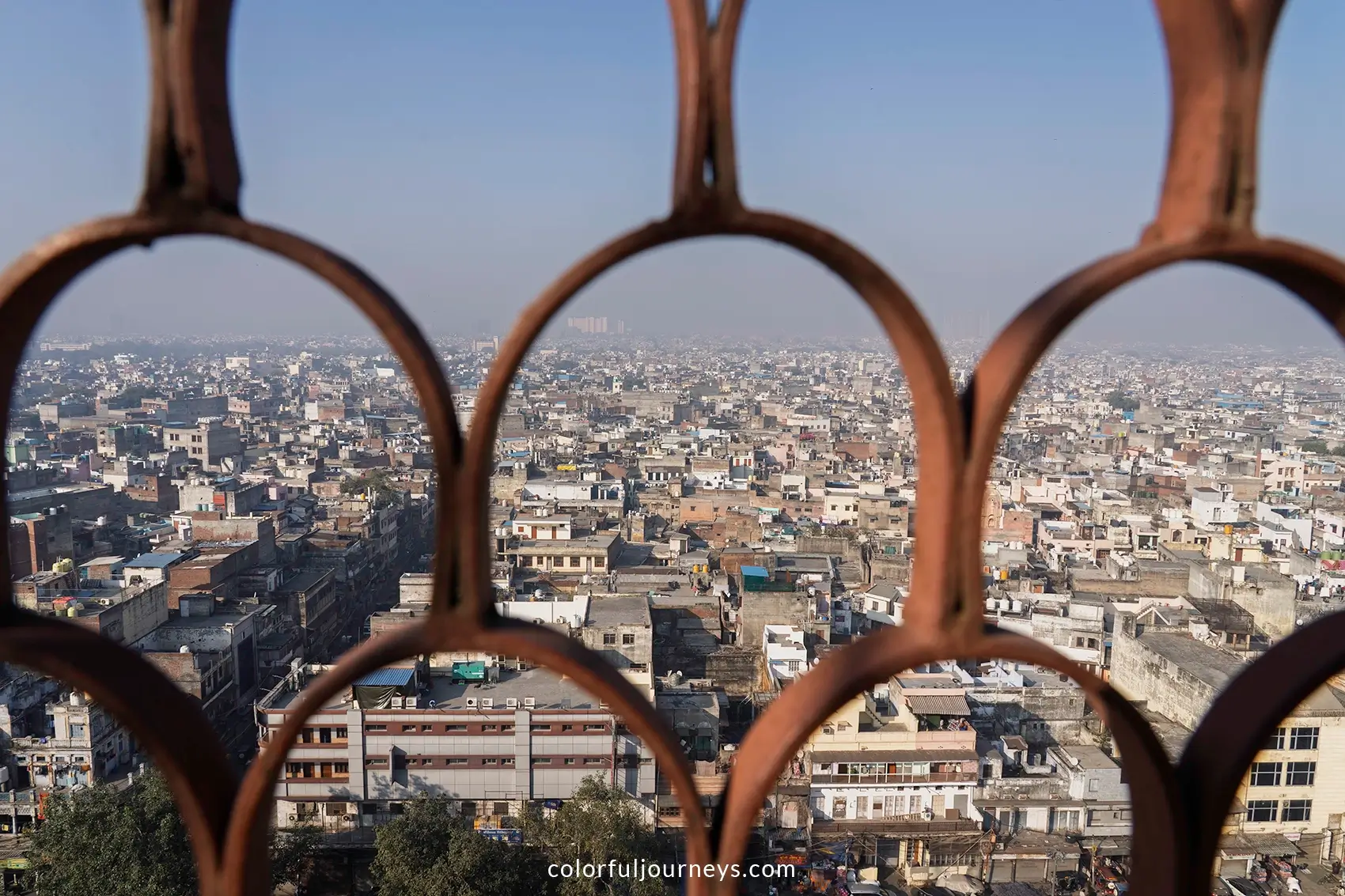 View over Delhi from the Jama Masjid, India