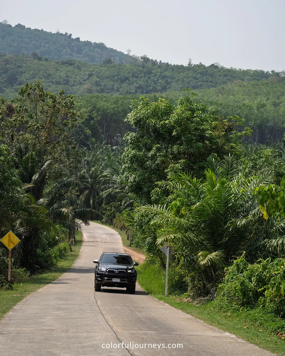 A mountain road on Koh Yao Noi, Thailand