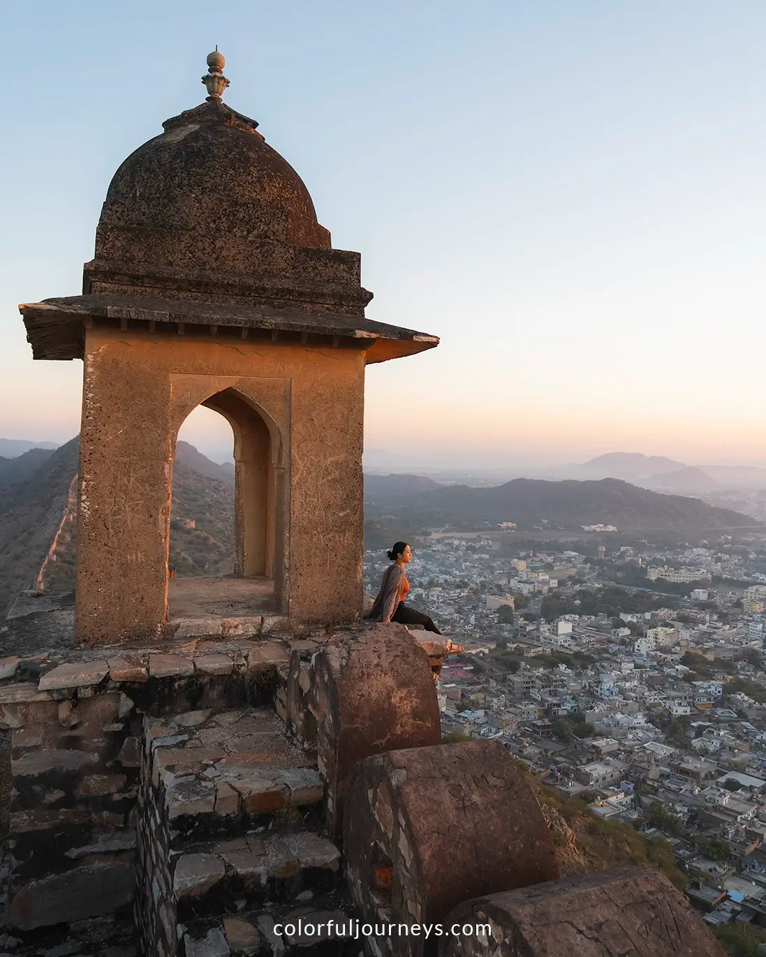 Amer Wall in Jaipur, India