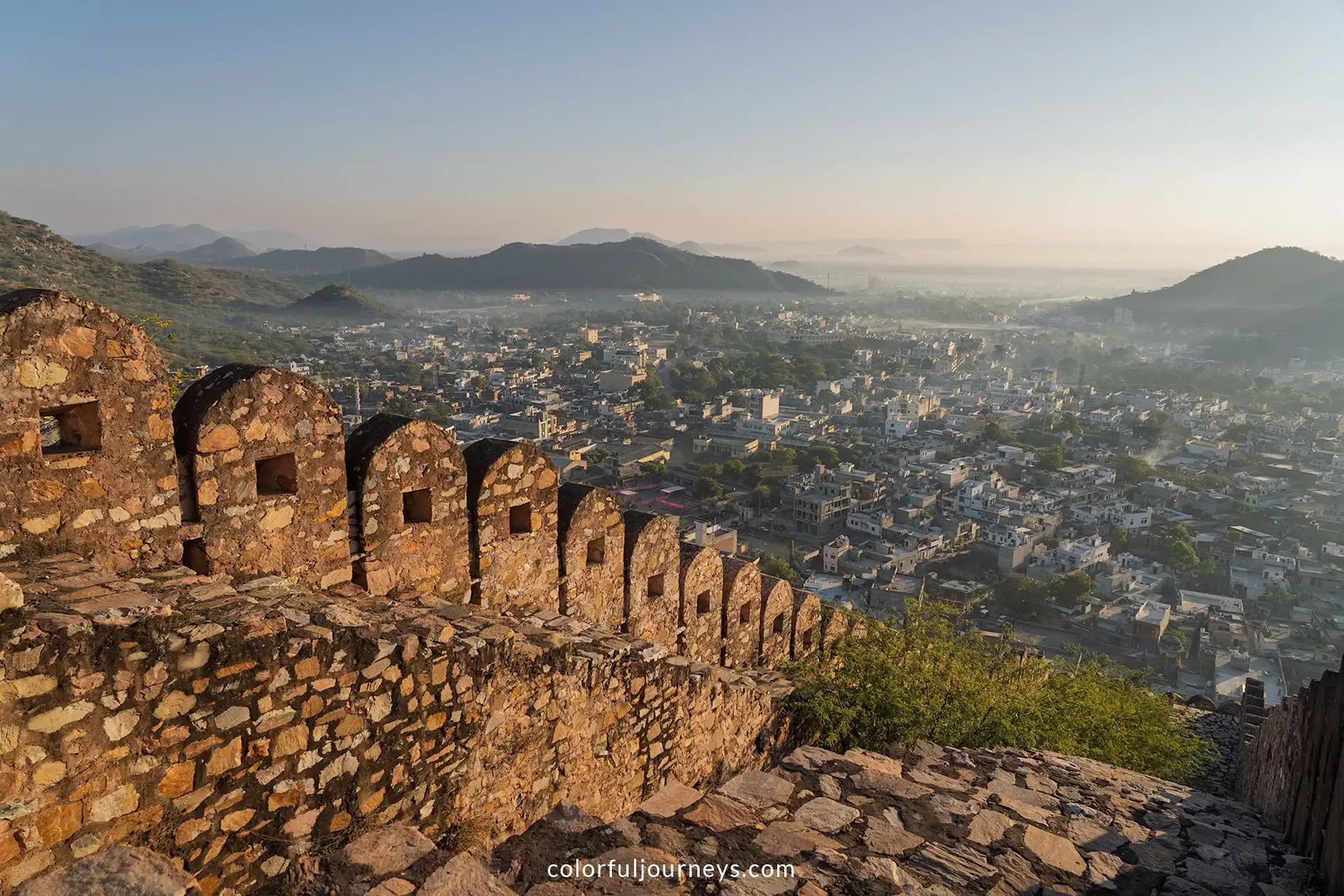Amer Wall in Jaipur, India