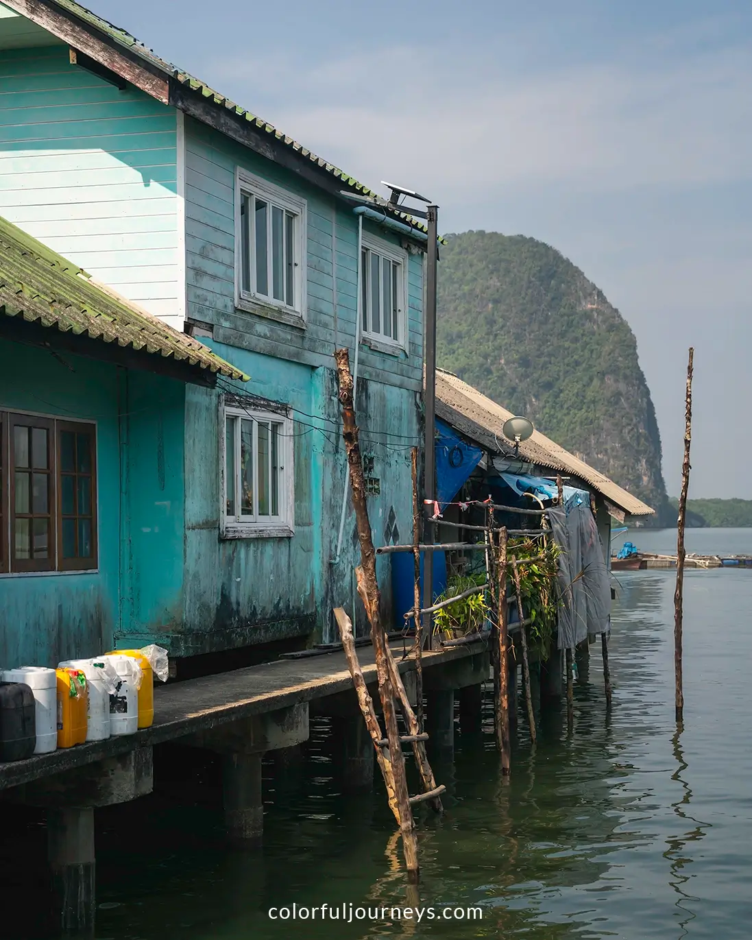 Wooden houses on Koh Panyee, Thailand