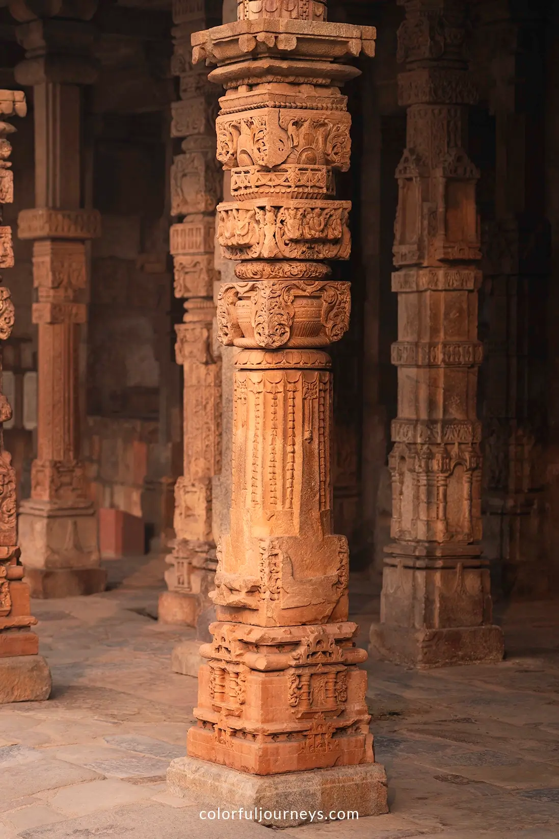 Pillars at the Qutub Minar, Delhi