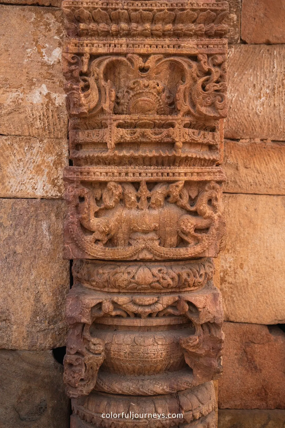 Pillars at the Qutub Minar, Delhi