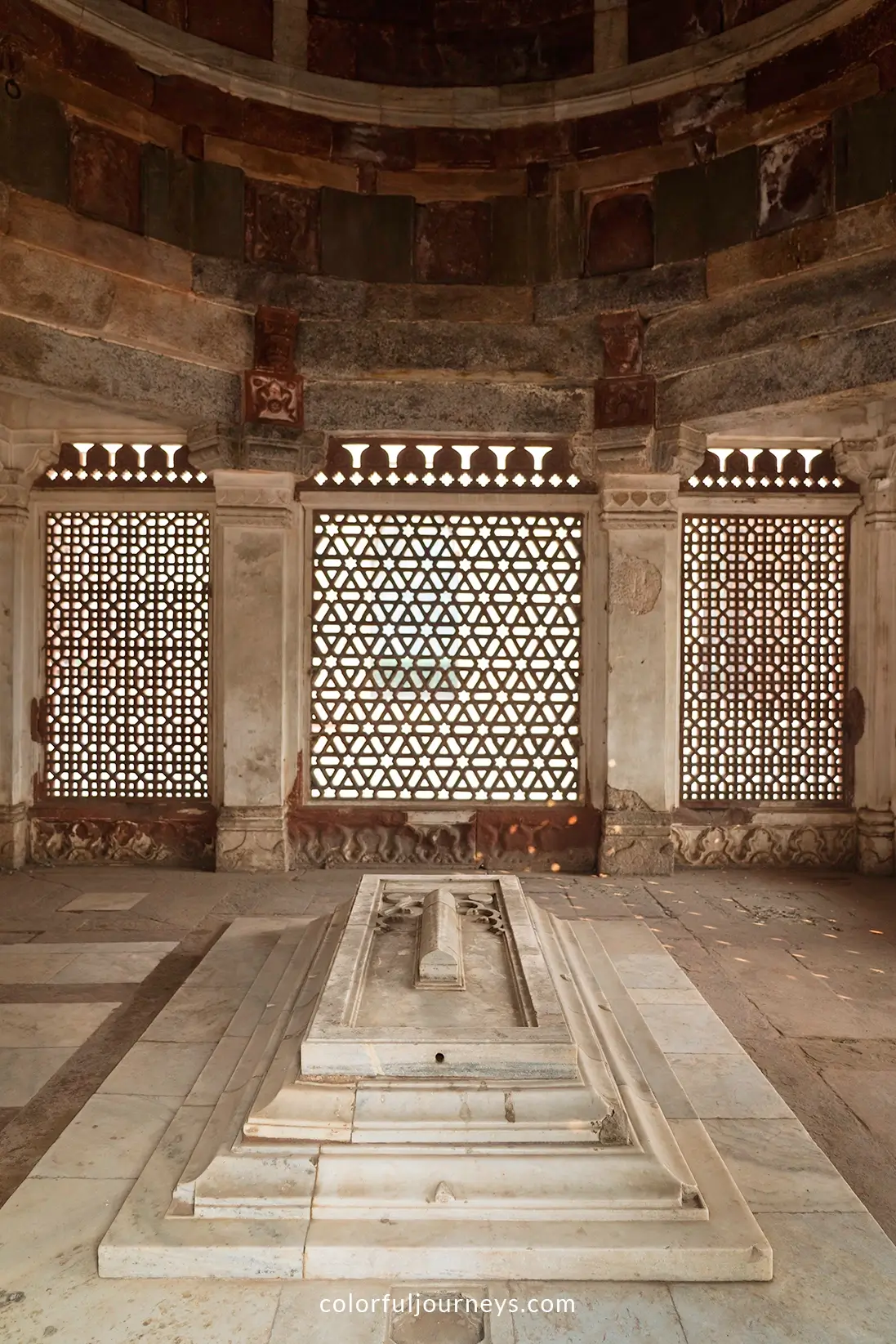Inside Imam Zamin's Tomb at Qutub Minar, Delhi