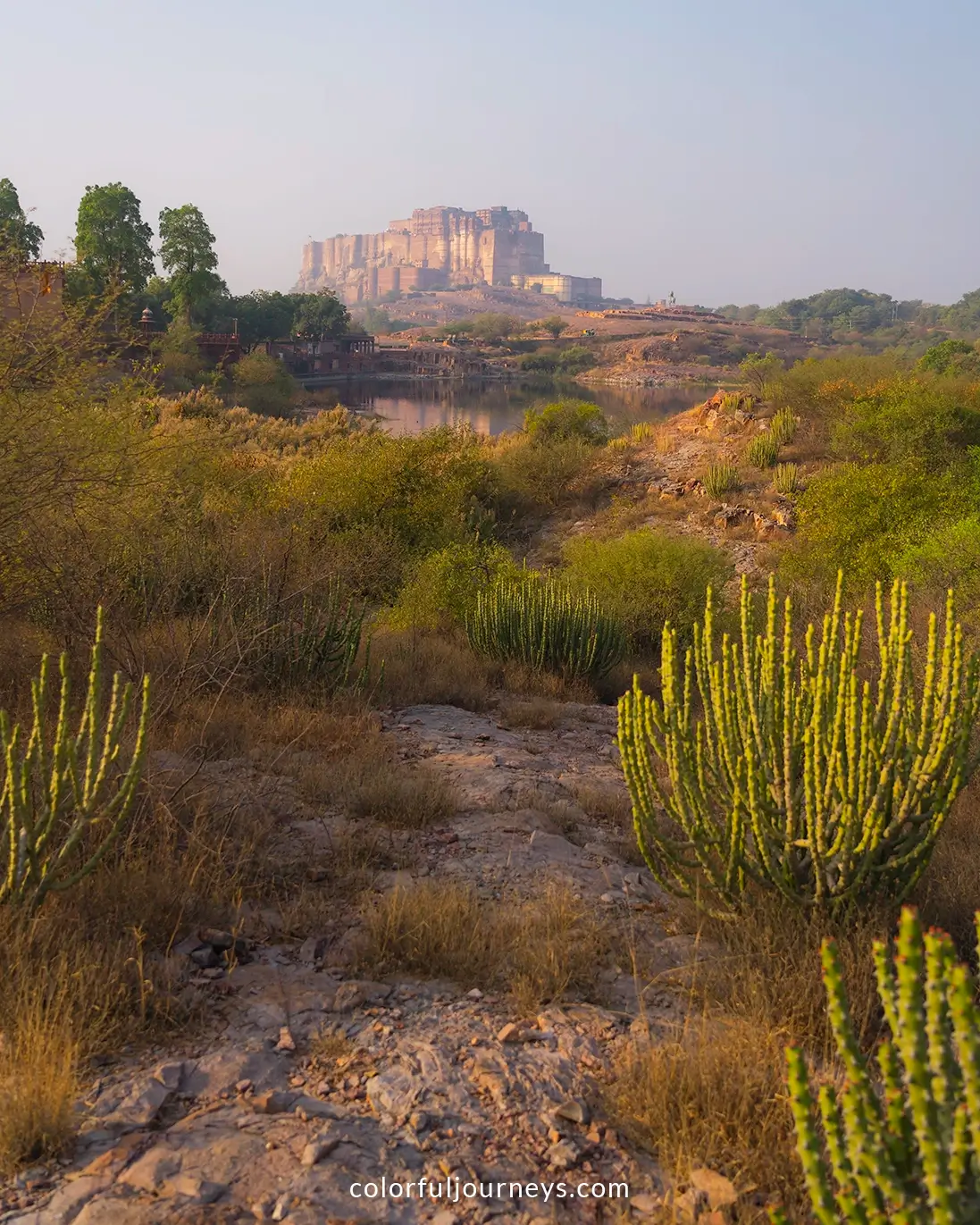 Ro Jodha Desert Rock Park in Jodhpur, India