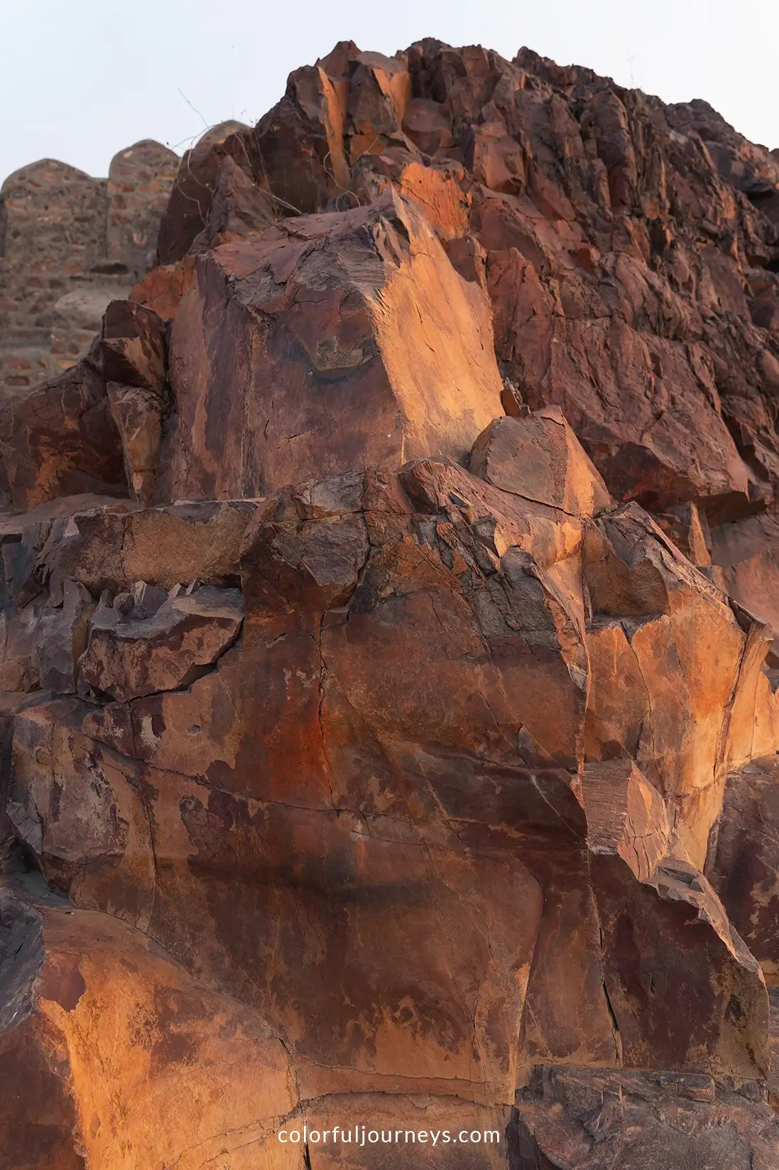 Rocks at Ro Jodha Desert Rock Park in Jodhpur, India
