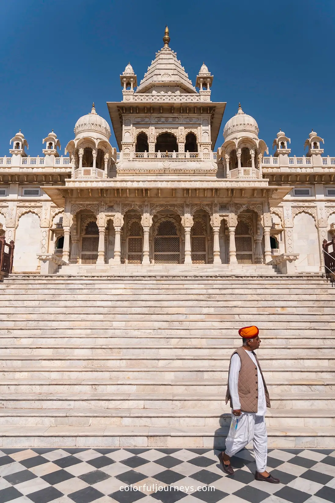 A Guard at Jaswant Thada in Jodhpur, India