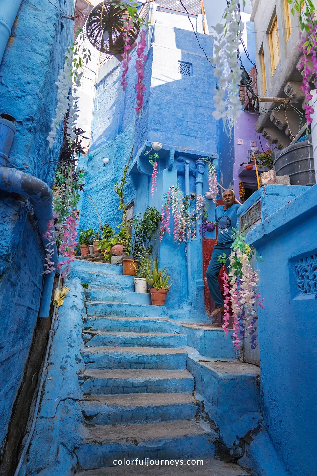 Blue streets in Jodhpur, India