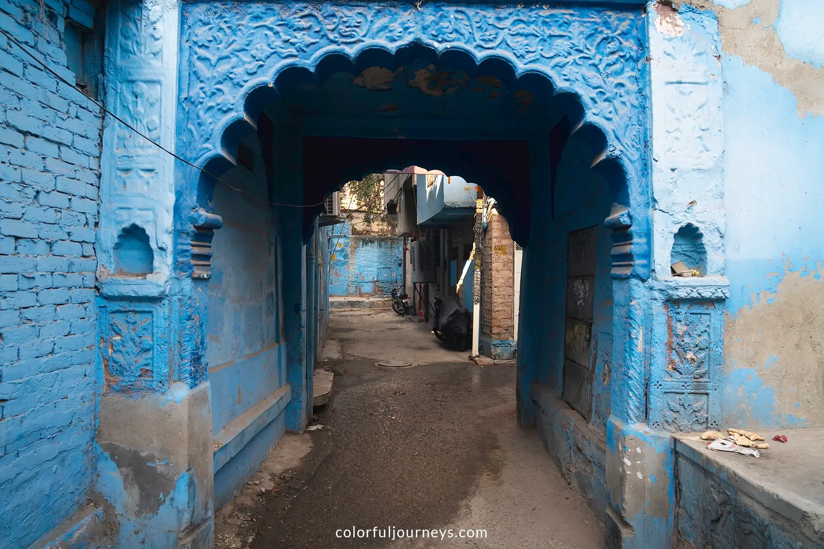 Blue walls in Jodhpur, India