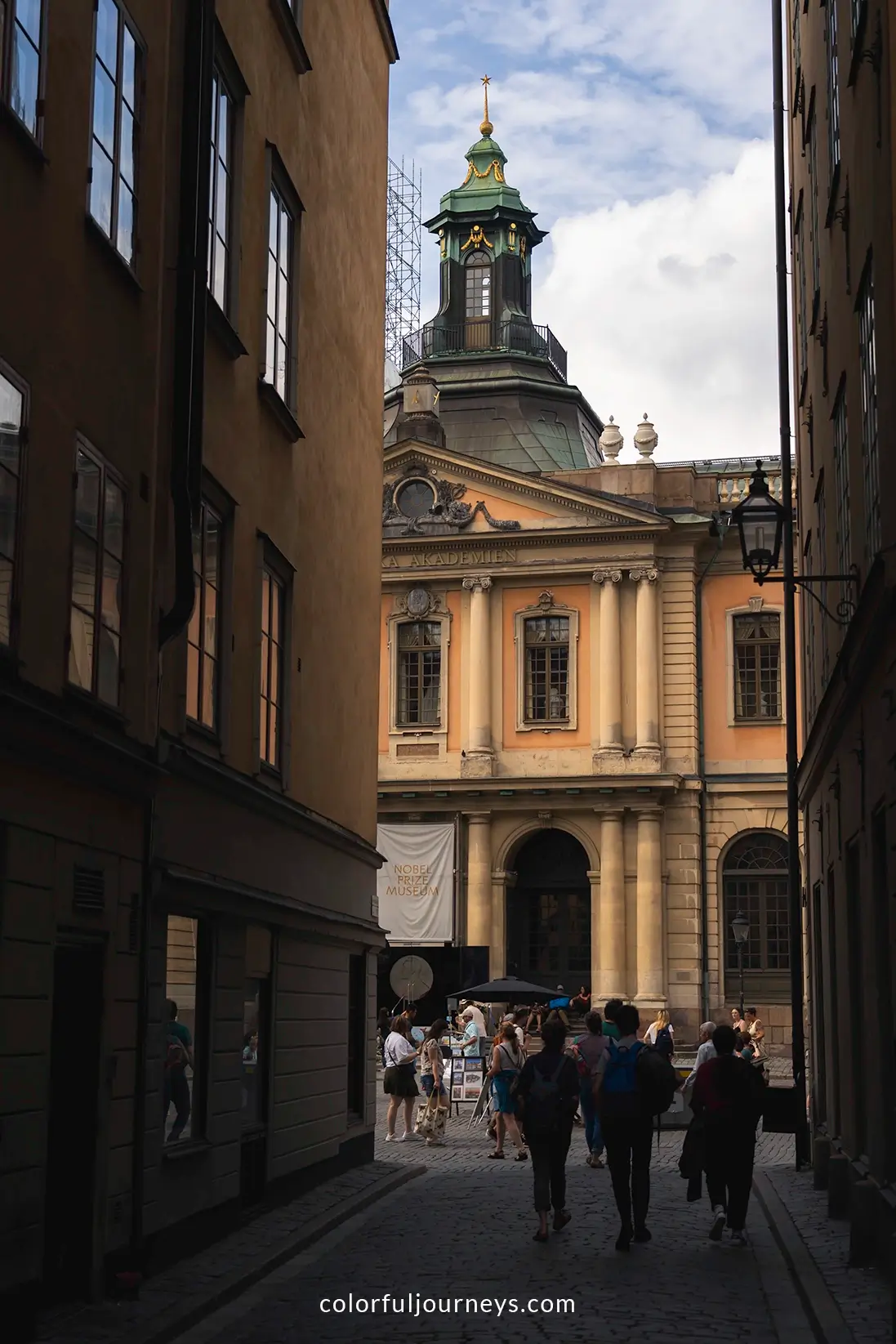Narrow streets in Gamla Stan in Stockholm, Sweden