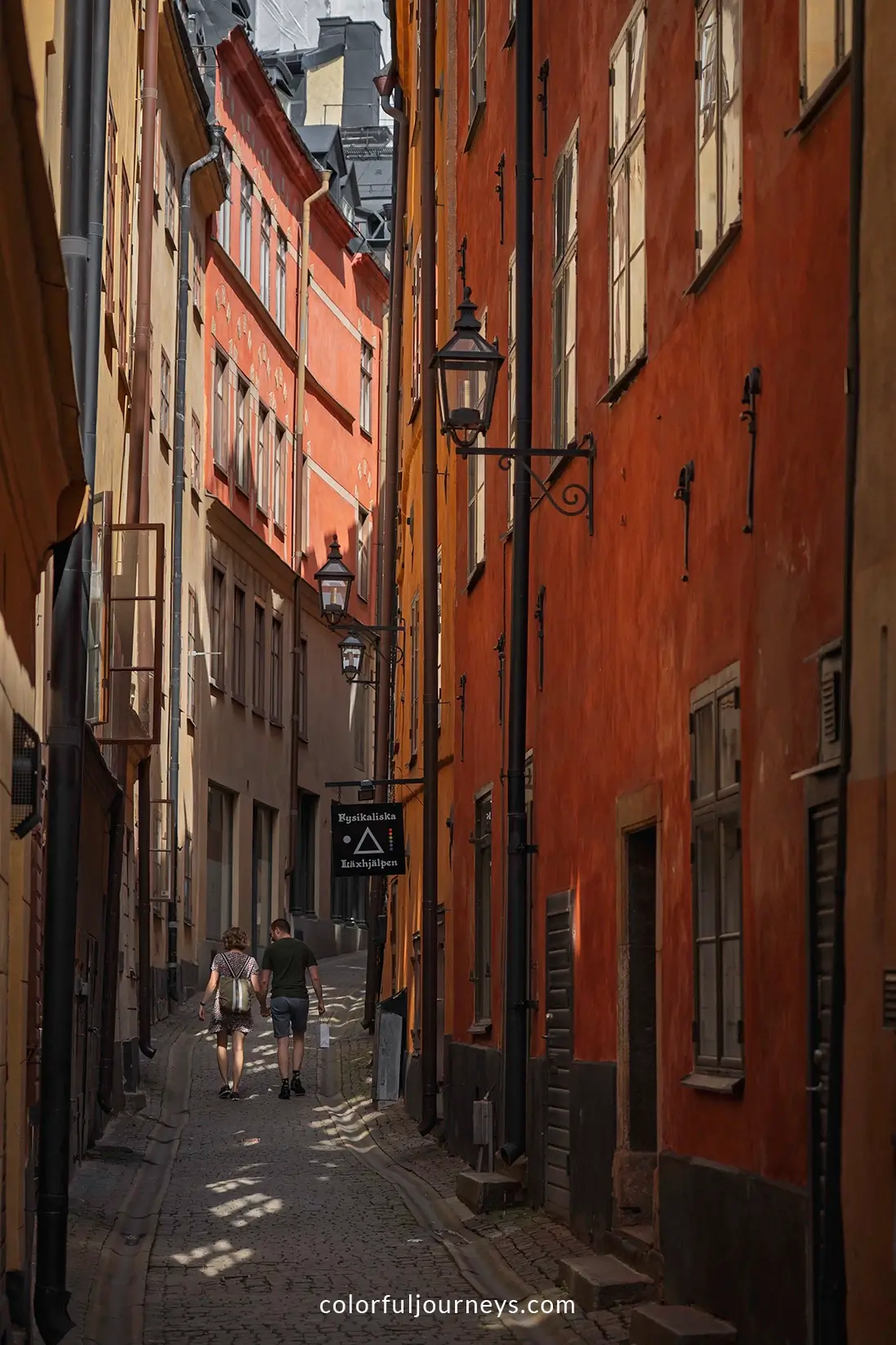 Narrow streets in Gamla Stan in Stockholm, Sweden