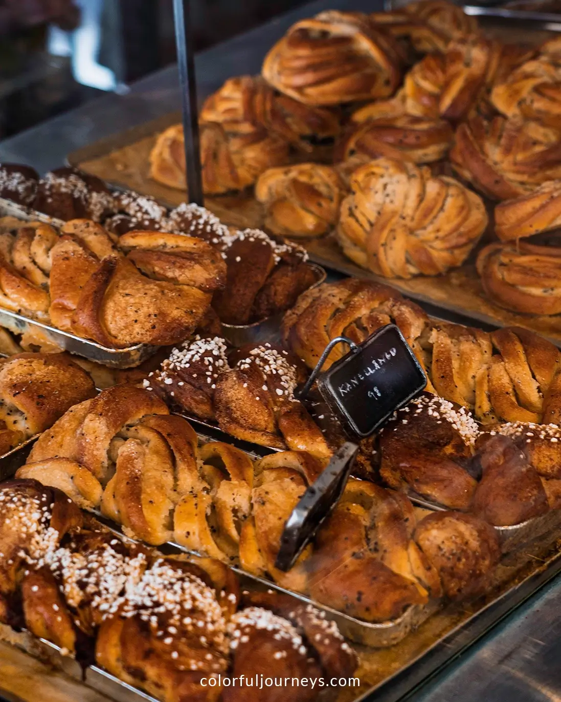Cinnamon buns in Stockholm, Sweden
