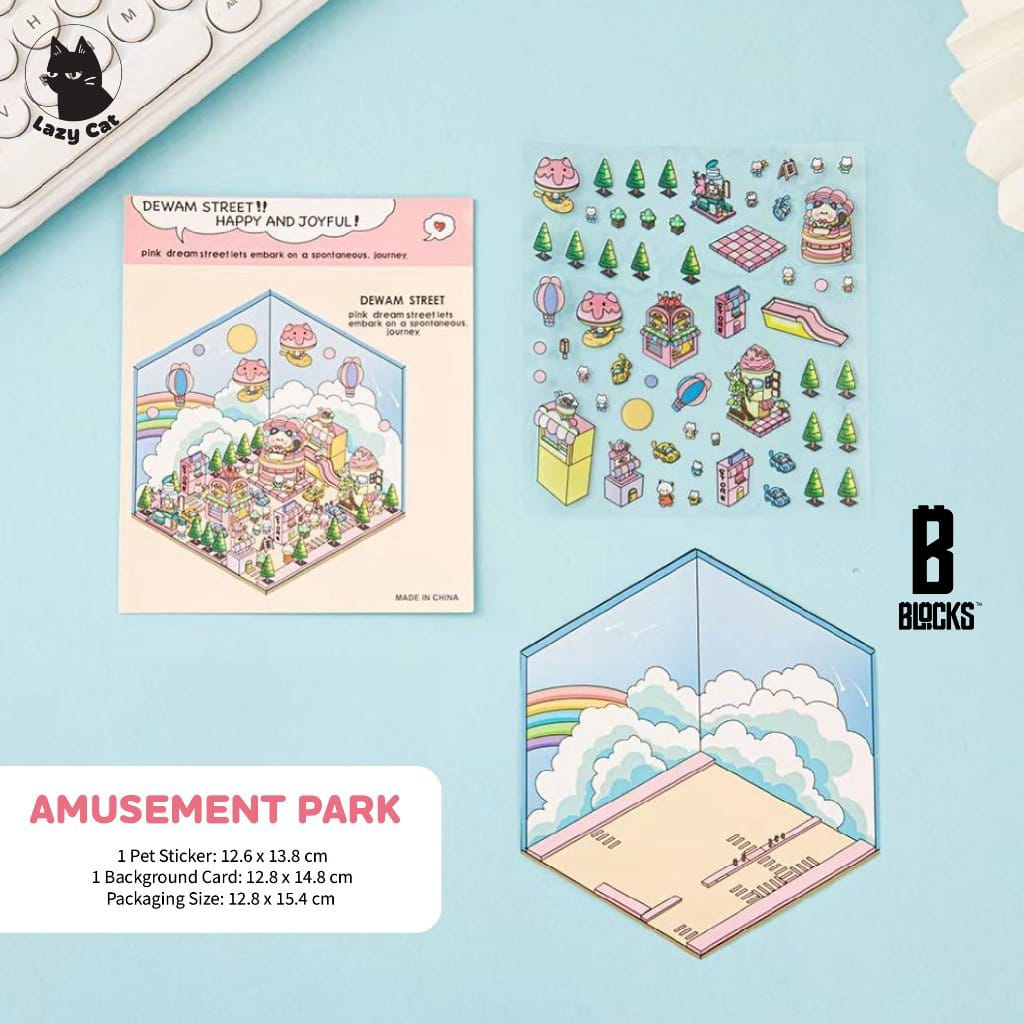 3D cute scenerio DIY Sticker (Amusement)