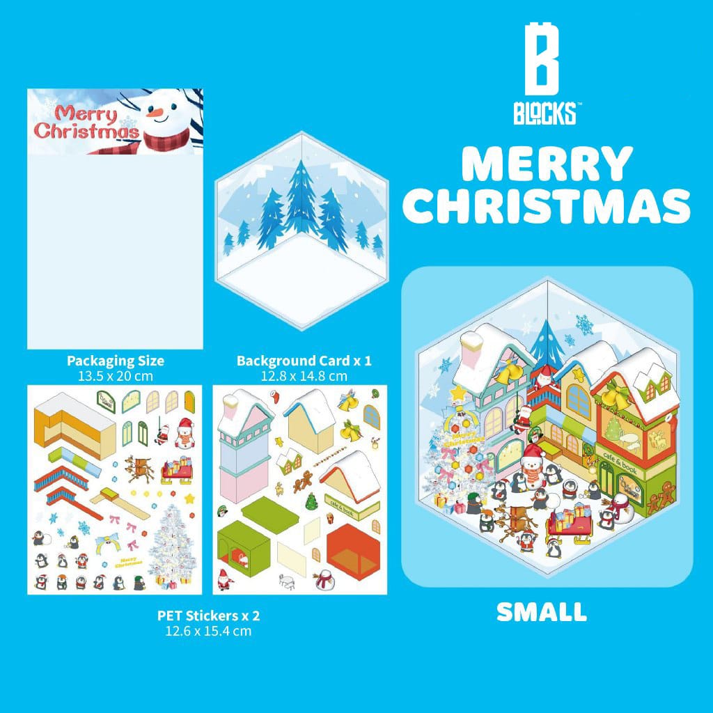 3D cute scenerio DIY Sticker (Winter)