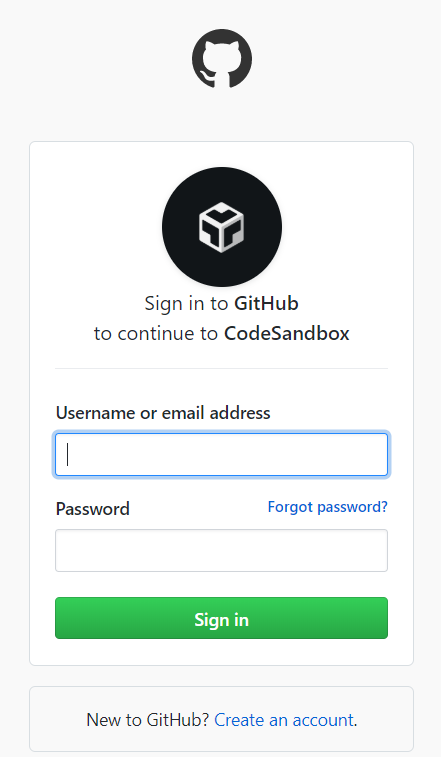 Github sign-in