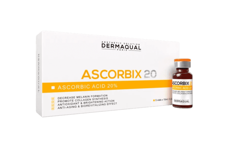 Ascorbix 20 | High-Potency Vitamin C (20%) Brightening Solution (5 x 10ml) - A powerful biorevitalizing solution featuring... - NEES Medical Lahore