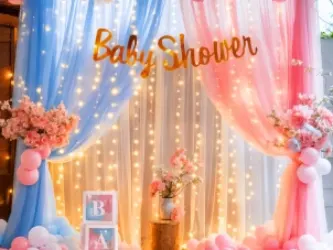 Pink & Blue Luxe Baby Shower Decoration