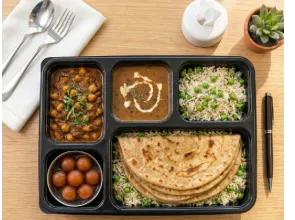Chole pulao meal