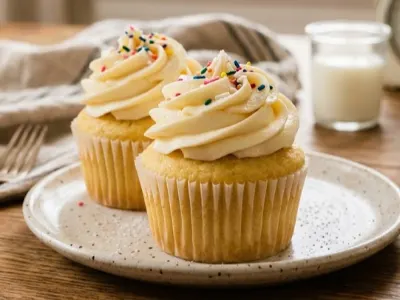 Vanila Cup cake - eggless 